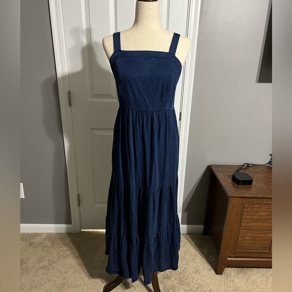 Old Navy Denim Tiered Maxi Dress